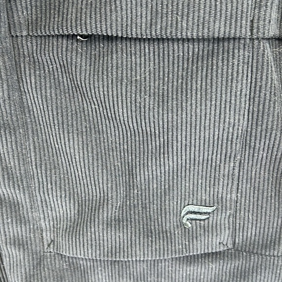 Fabletics Club Cord Shirt Jacket Men’s Size M Black Snap Front - Picture 3 of 13